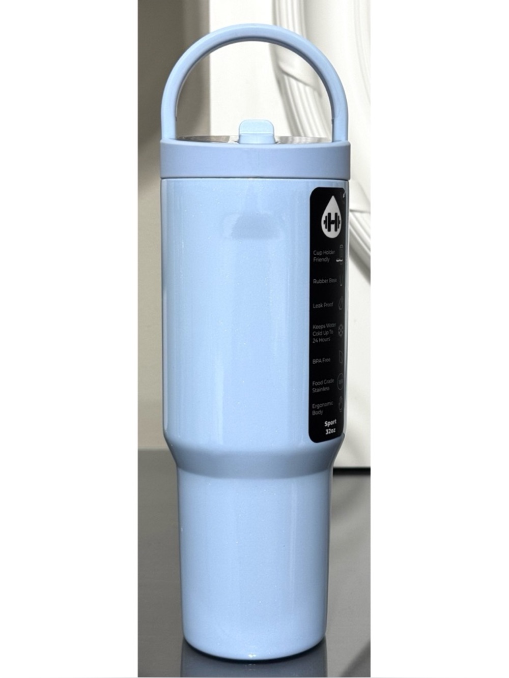 HydroJug 32oz Sport‎ Water Bottle, ARCTIC BLUE